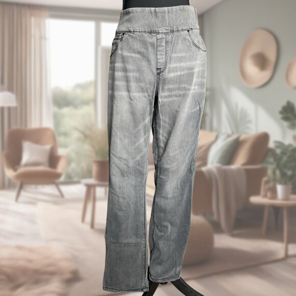 Laurie Felt Faded Black Pull-On Straight Leg Jeans - Picture 1 of 4
